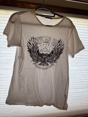 Sweet Claire White Graphic Eagle Tee